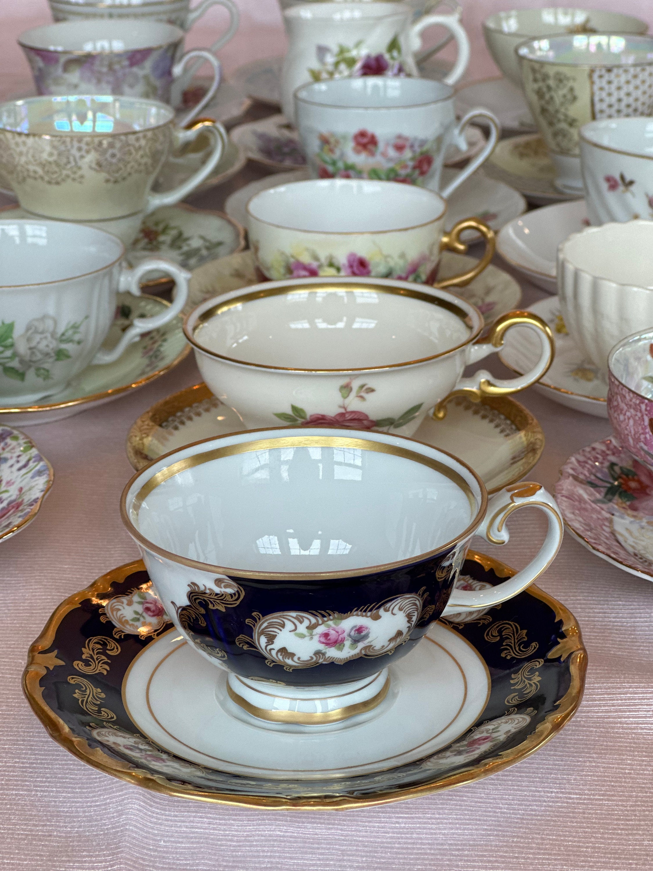Mismatched Vintage Tea Cup & Saucer Sets Wedding Favors Tea Party Baby