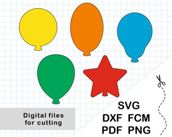 Balloon SVG: Birthday Party Decorations, Cake Topper (Digital Download)