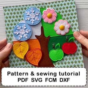 Four Seasons Tree Quiet Book Page: Felt Sewing Pattern (PDF Download)