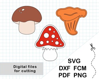 Paddestoel SVG-clipart: decor boskwekerij (digitale bestanden)