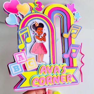 Gracie&#39;s Corner Cake Topper, Gracie Girl Party Decorations, Customized 3D Cake Topper, Gracie Girl, Gracie Girl Party Favors, Gracies party