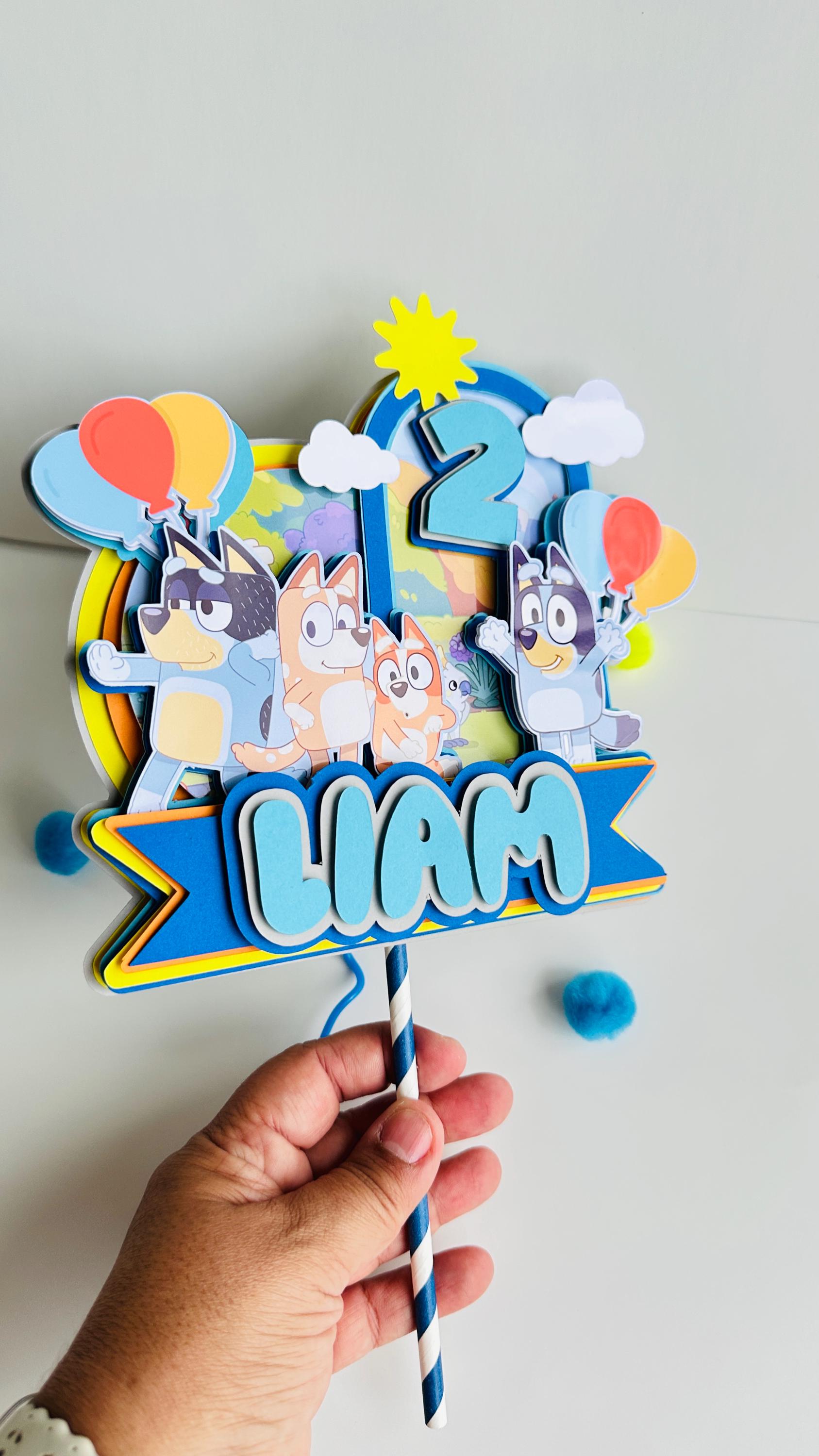 Blue Dog Cake Topper