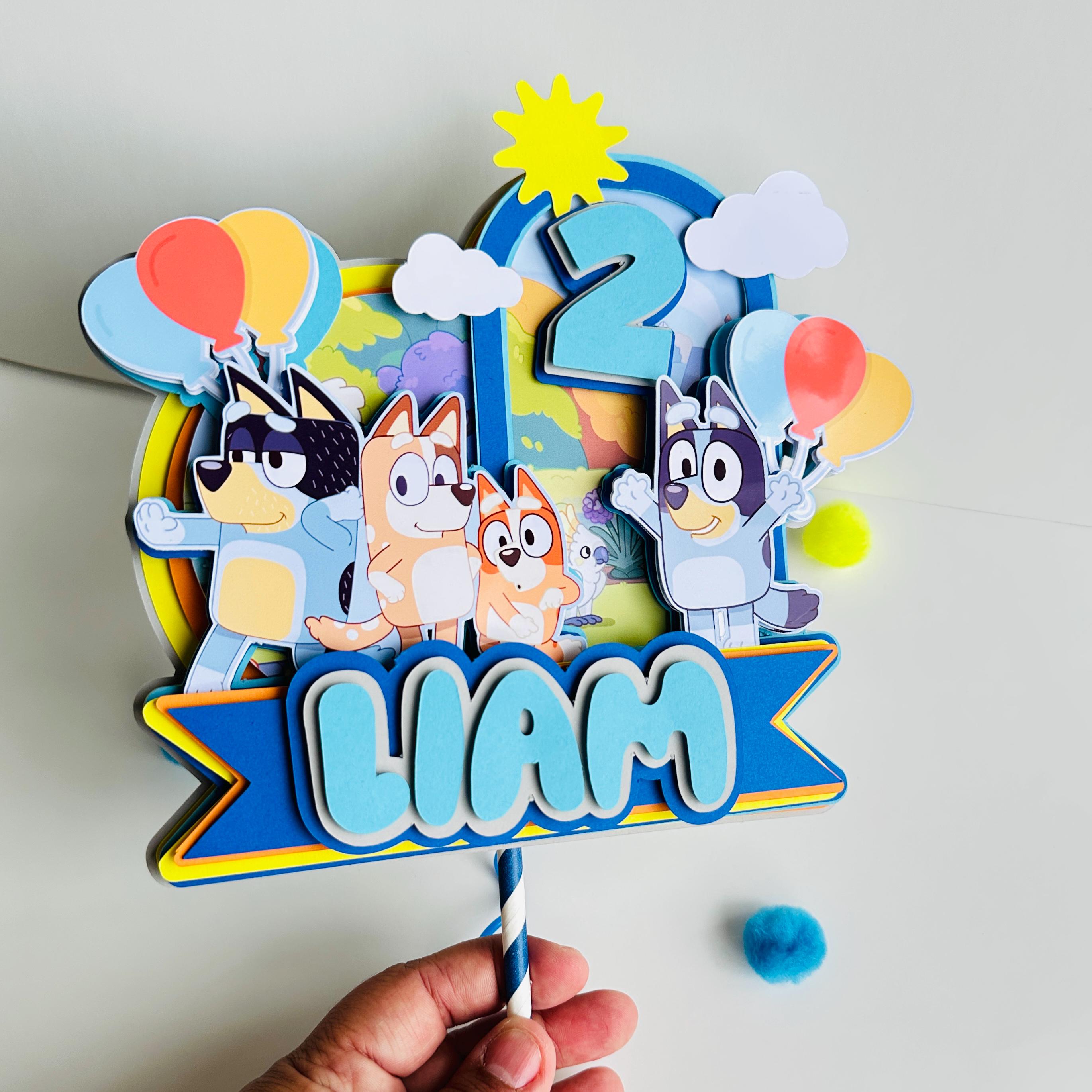 Blue Dog Cake Topper