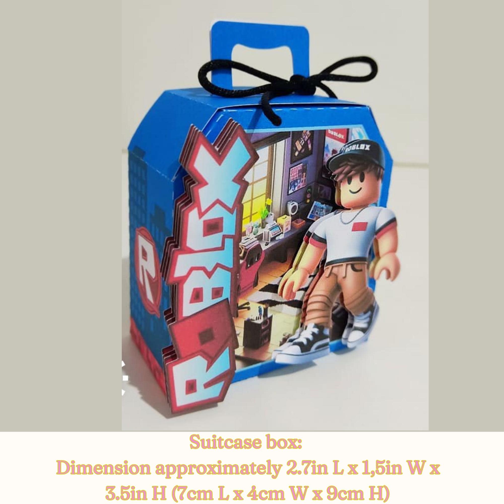 Roblox Favor Box, Roblox Birthday, Game Party Bags, Roblox Gable Bags ...