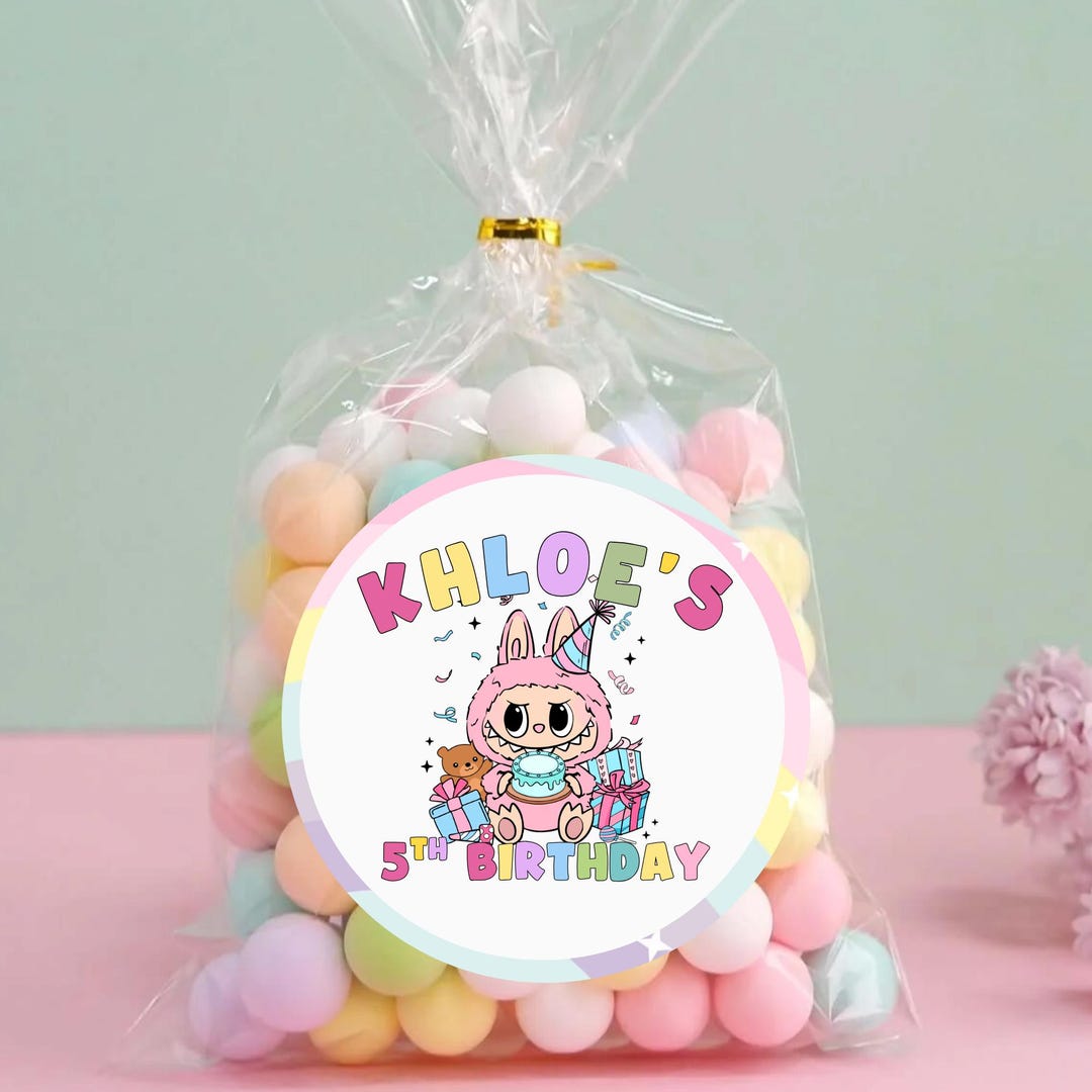 Pegatinas de fiesta inspiradas en Labubu, regalos de fiesta de Labubu ...