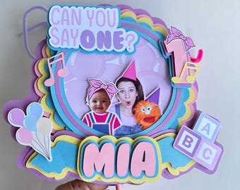 Ms Rachel Cake Topper,Ms Rachel Birthday Decor, First One Birthday Party, Ms Raquel Kids Decor, Ms Raquel Kids Party, Ms.Raquel Cake Topper