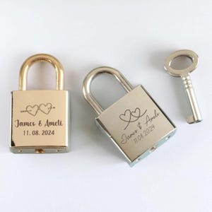 Personalized Love Lock, Customised Love Lock, Couples Padlock, Engraved Padlock For Couple, Custom Lock Gift, Honeymoon