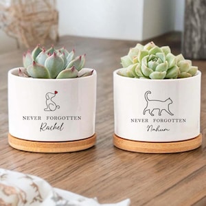 Personalized Dog Memorial Planter, Pet Paw Plant Pot, Loss Of Pet Gift, Mini Plant Pot For Dog Cat Memorial, Pet Memorial Gift