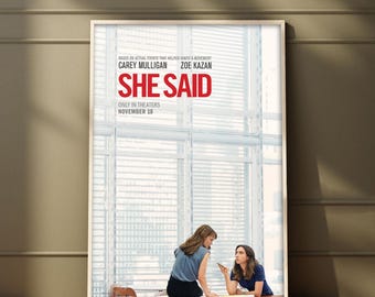 She Said Movie Poster | High Quality Print | Movie Art | Wall Decor | Film Fan Collectibles | Gift Poster