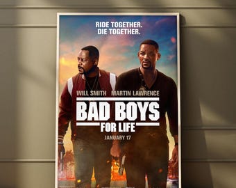Bad Boys for Life Movie Poster | High Quality Print | Movie Art | Wall Decor | Film Fan Collectibles | Gift Poster