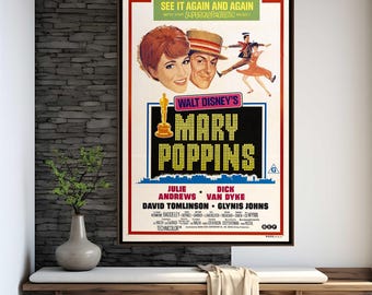 Mary Poppins Movie Poster | High Quality Print | Movie Art | Wall Decor | Film Fan Collectibles | Gift Poster