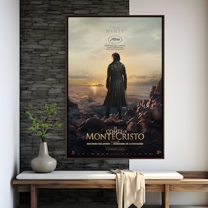 Póster de la película El conde de Monte Cristo 2024 / Impresión de alta calidad / Arte cinematográfico / Decoración de pared / Objetos de colección para fanáticos del cine / Póster de regalo