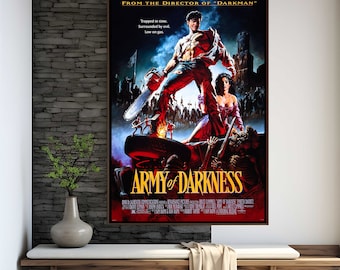 Army of Darkness Movie Poster | High Quality Print | Movie Art | Wall Decor | Film Fan Collectibles | Gift Poster
