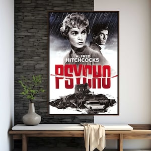 Psycho Movie Poster | High Quality Print | Movie Art | Wall Decor | Film Fan Collectibles | Gift Poster