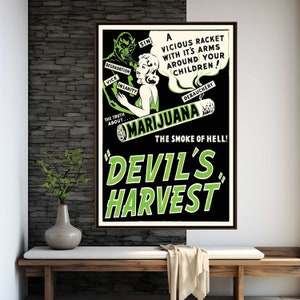 Reefer Madness Movie Poster | High Quality Print | Movie Art | Wall Decor | Film Fan Collectibles | Gift Poster