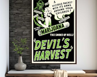 Reefer Madness Movie Poster | High Quality Print | Movie Art | Wall Decor | Film Fan Collectibles | Gift Poster