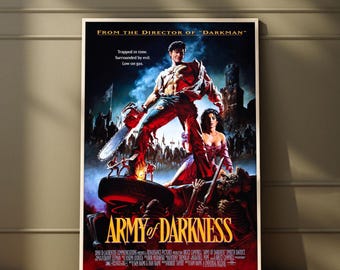 Army of Darkness Movie Poster | High Quality Print | Movie Art | Wall Decor | Film Fan Collectibles | Gift Poster