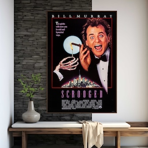 Scrooged Movie Poster | High Quality Print | Movie Art | Wall Decor | Film Fan Collectibles | Gift Poster