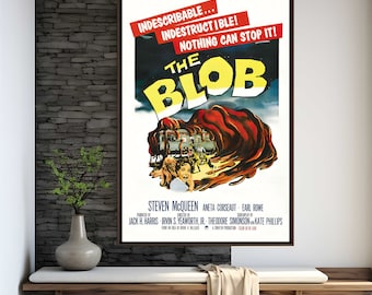 The Blob Movie Poster | High Quality Print | Movie Art | Wall Decor | Film Fan Collectibles | Gift Poster