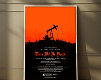 There Will Be Blood Movie Poster | High Quality Print | Movie Art | Wall Decor | Film Fan Collectibles | Gift Poster