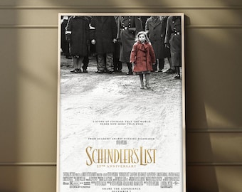 Schindler's List Movie Poster | High Quality Print | Movie Art | Wall Decor | Film Fan Collectibles | Gift Poster