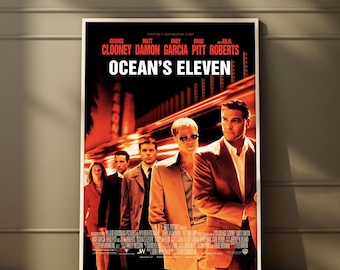 Ocean's Eleven Movie Poster | High Quality Print | Movie Art | Wall Decor | Film Fan Collectibles | Gift Poster