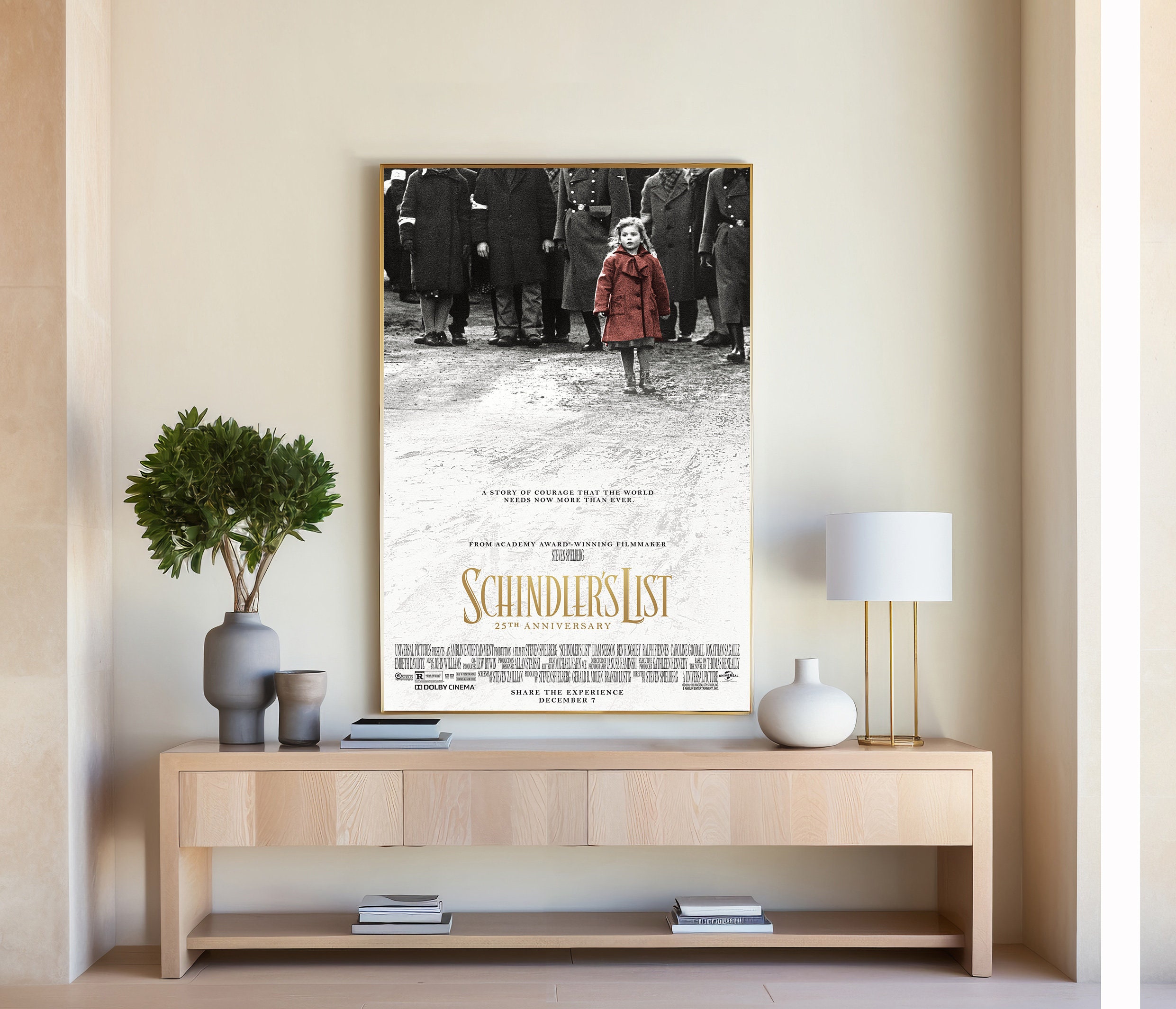Schindler's List Movie Poster | High Quality Print | Movie Art | Wall ...