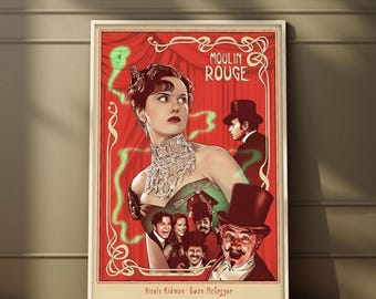 Moulin Rouge 2001 Movie Poster | High Quality Print | Movie Art | Wall Decor | Film Fan Collectibles | Gift Poster