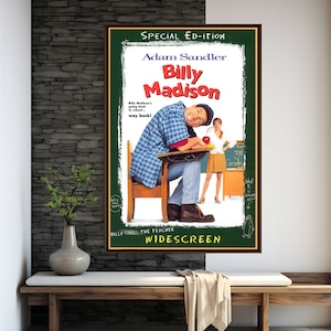 Billy Madison Movie Poster | High Quality Print | Movie Art | Wall Decor | Film Fan Collectibles | Gift Poster