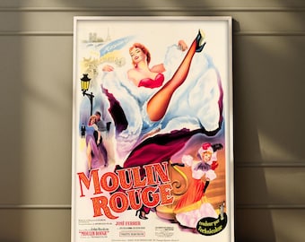 Moulin Rouge 1952 Movie Poster | High Quality Print | Movie Art | Wall Decor | Film Fan Collectibles | Gift Poster