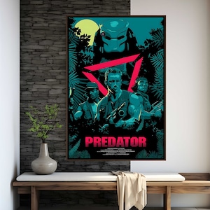 Predator Film Poster | Hochwertiger Druck | Filmkunst | Wanddekoration | Filmfächer Sammlerstücke | Geschenk Poster
