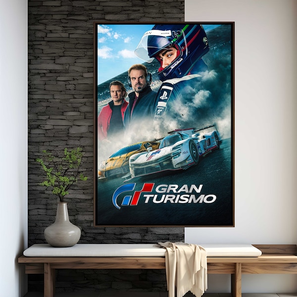 Affiche du film Gran Turismo | Art cinématographique | Décoration murale | Objets de collection pour les cinéphiles | Affiche cadeau