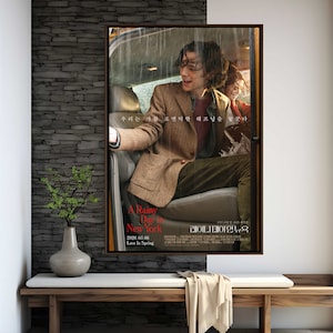 A Rainy Day in New York Movie Poster | High Quality Print | Movie Art | Wall Decor | Film Fan Collectibles | Gift Poster