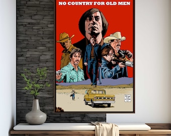 No Country for Old Men Movie Poster | High Quality Print | Movie Art | Wall Decor | Film Fan Collectibles | Gift Poster