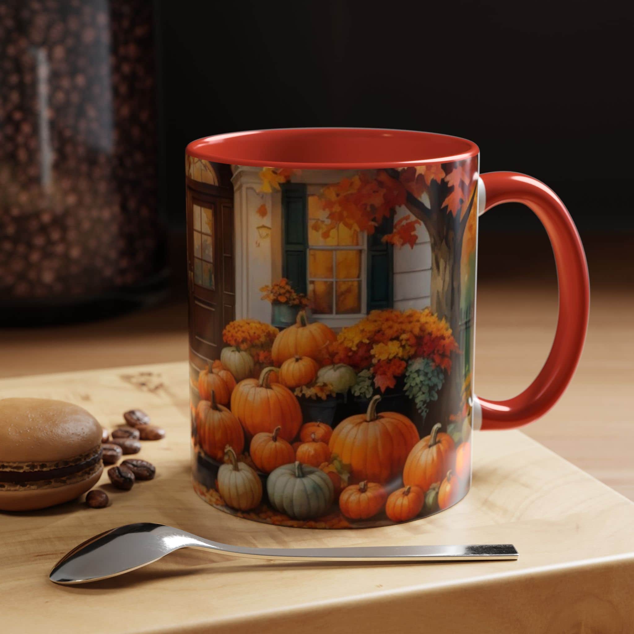 Harvest Home Fall Coffee Mug | Pumpkin Theme Coffee Mug | Ceramic Pumpkin Mug | Fall Lover Gift for Autumn Mug | Harvest Mug | Fall Mugs