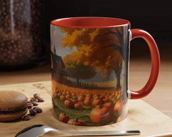 Pumpkin Patch Mug, Fall Harvest Coffee Mug, Pumpkin Theme Mug, Autumn Mug, Fall Lover Gifts, Harvest Season, Fall Coffee Mugs