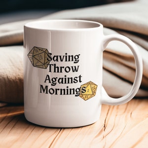 Dice Mug, DND mug, Mug for Gamers, Dungeons and Dragons mug, RPG gift, RPG Lover, Gift for Dungeon Masters, Gifts for Gamers
