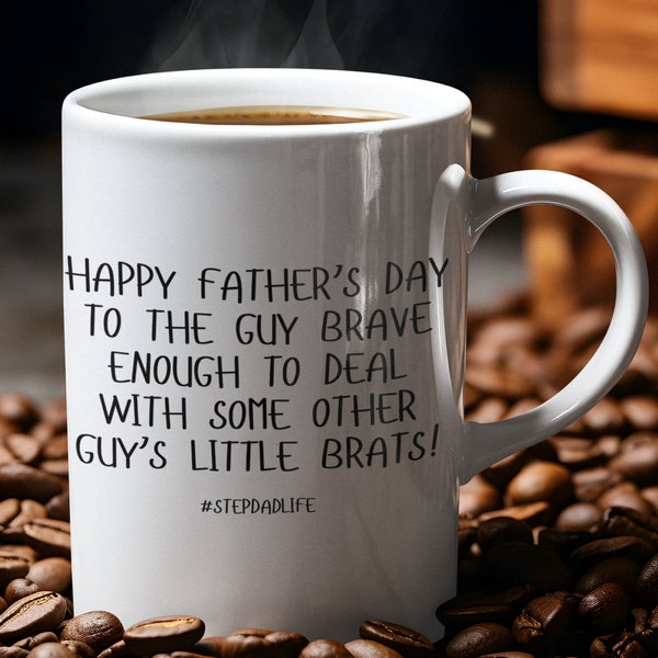 Step Dad Ceramic Mug, (11oz).  Show your Stepdad some love - perfect funny gift for Father's Day for any Stepdad!