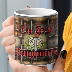 The Art of Dungeoneering Fantasy Mug for DND Lovers Gift, best RPG Gamers Mug, Dungeons and Dragons Mug, Dungeon Masters Gift