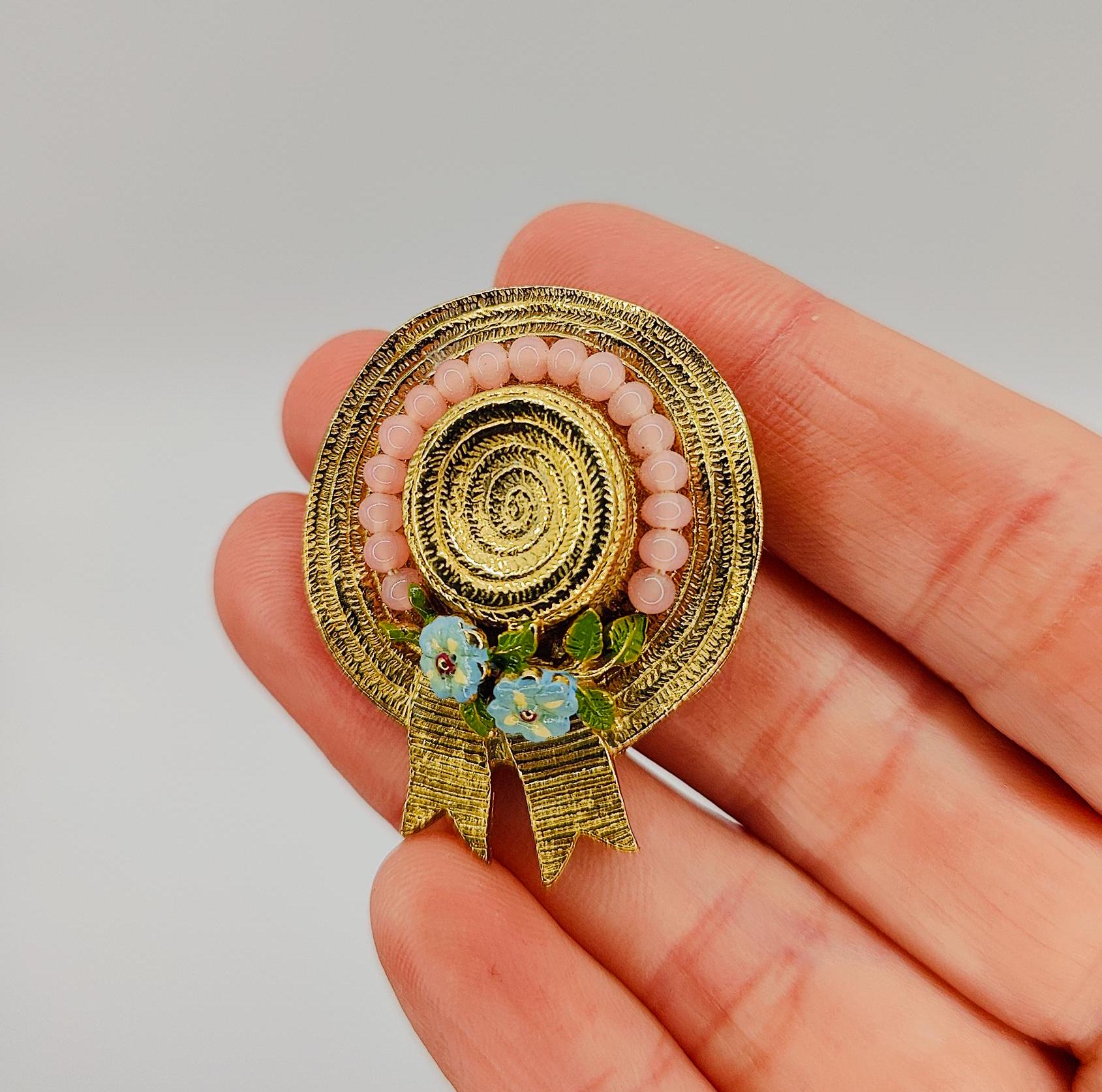 Ciner Hat Brooch - Etsy