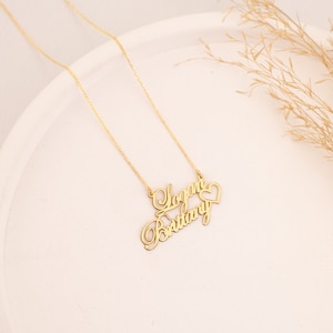 Couple Necklace | Two Name Necklace | Double Name Necklace | Heart Name Necklace | Kids Name Necklace | İnitial Necklace | Heart Necklace