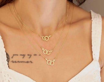 Double Venus Lesbian Pride Necklace: LGBTQ+ Gift