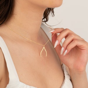 Ring Holder Necklace Gold Wishbone - 925 Sterling Silver Engagement Ring Keeper, Minimalist Good Luck Jewelry, Perfect for Doctors & Nurses