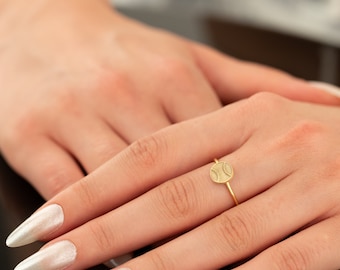 14K Gold Plated Baseball Ring: Dainty Stacking Sports Mom Jewelry 925 Sterling Silver