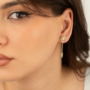 Spider Earrings Dangle | Hallowen Gift earrings | Gothic Hoops | 14K Gold Plated Silver Spider Web Dangle Earrings | Dragonfly earrings |