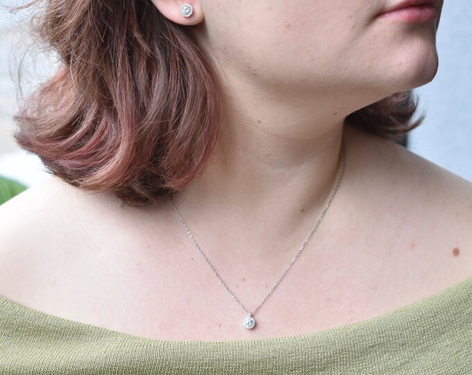 Diamond necklace with earrings | Diamond necklace | Happy mothers day | Diamond stud earrings | First mothers day present