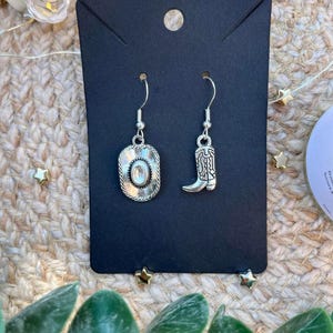 Cowboy Boot & Hat Earrings - Country
