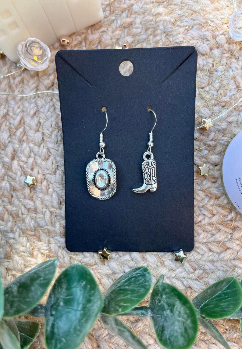 Cowboy Boot & Hat Earrings - Country