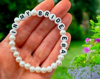 In My Bride Era Bracelet | Handmade Bracelet | Hen Party Gift | Engagement gift | Bridal party | Wedding Favour | Bridal Shower | Engaged