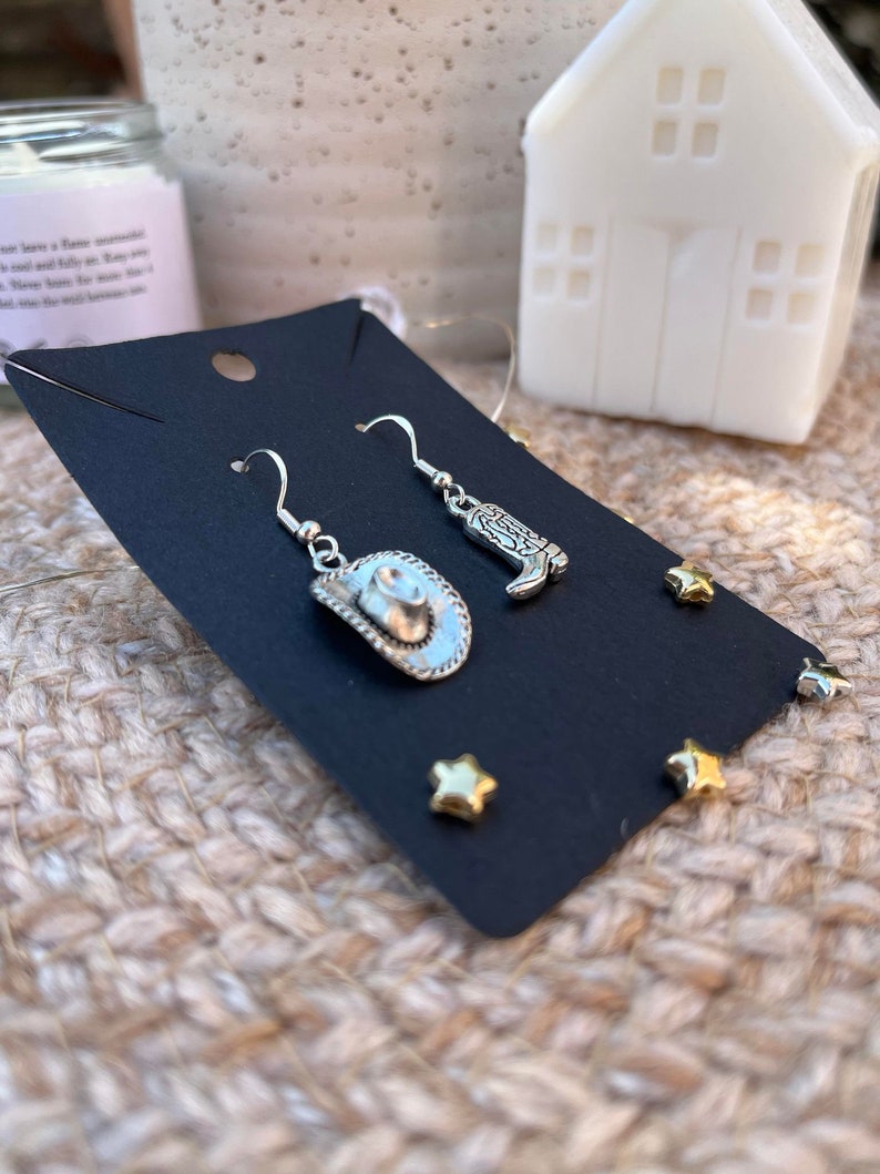 Cowboy Boot & Hat Earrings - Country